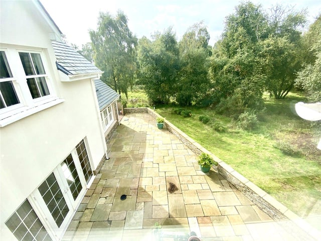 Paved patio area.