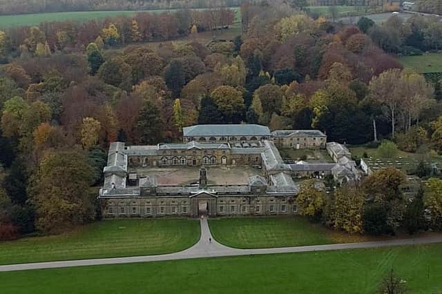 An overhead view of the massive stable block at Rotherham stately home Wentworth Woodhouse, part of which will now become home to a new catering jobs training centre
