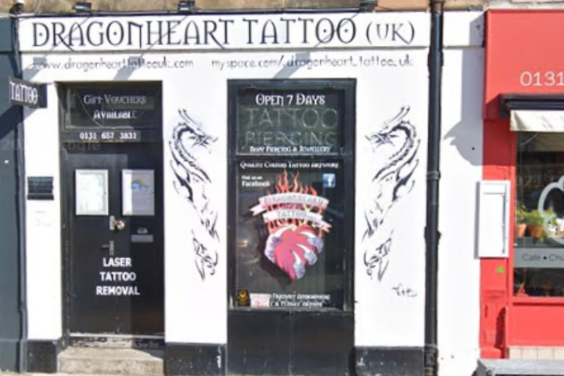 Recommended time and time again by our readers, DragonHeart Tattoo on Portobello High St is not only highly recommended by our readers, but also has a five star rating via Google reviews.