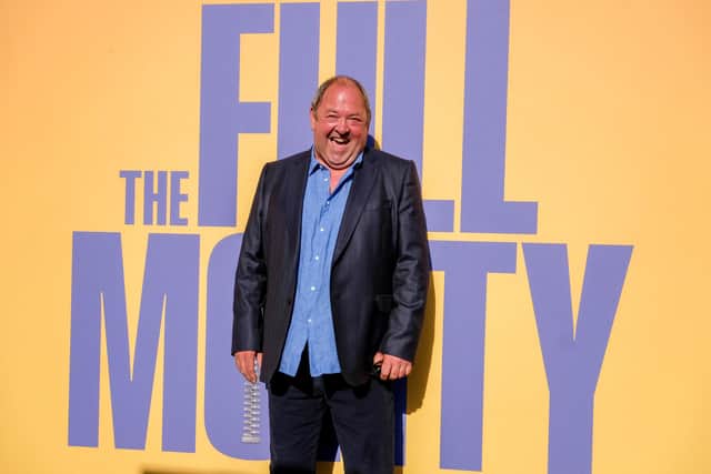 Mark Addy (Dave Horsfall) at The Full Monty Disney+ TV sequel premiere in Sheffield. He told how it was great to be back in Sheffield with the rest of the cast, some of whom he had stayed in touch with since the hit film. Photo: Dean Atkins
