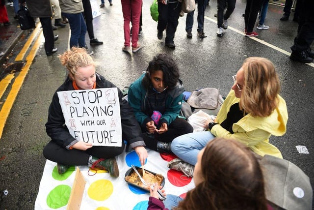 Climate activists young and old took part in protests