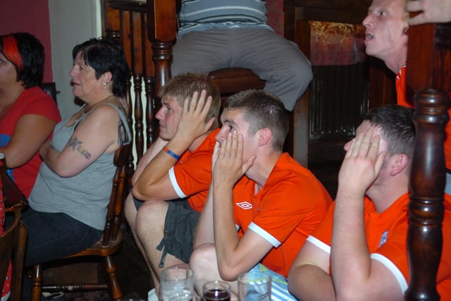 These fans went through all sorts of emotions as they watched England take on Germany in the World Cup in 2010. Remember this?