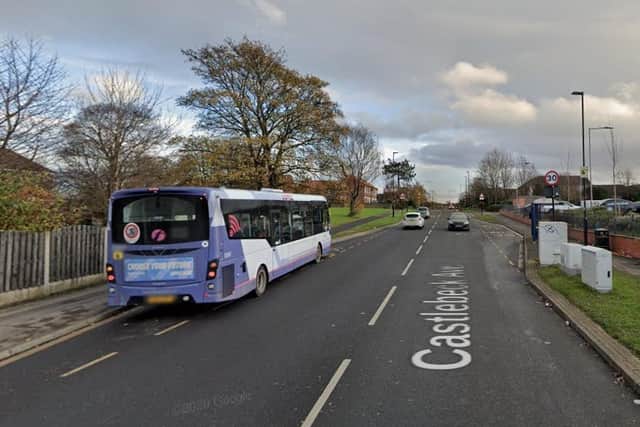 Castlebeck Avenue in Sheffield, where operator First said its number 24 buses had been attacked by vandals (pic: Google)