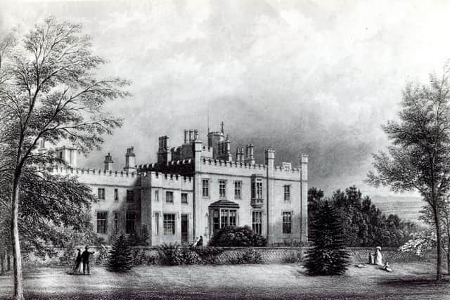 An early print of Banner Cross Hall, Ecclesall Road South, which dates from 1821.