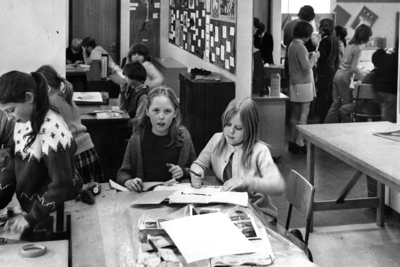 It's time to get down to some study, like these students at Ellison Church of England School in 1971. Remember this?