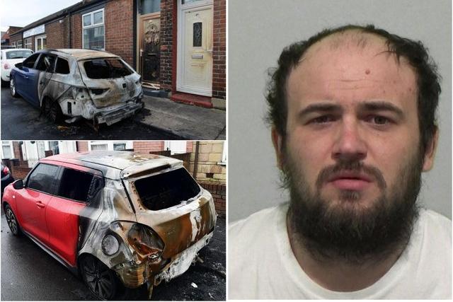Sherrington, 30, of Regent Terrace, was jailed for 20 months for nine offences of arson and one of producing cannabis