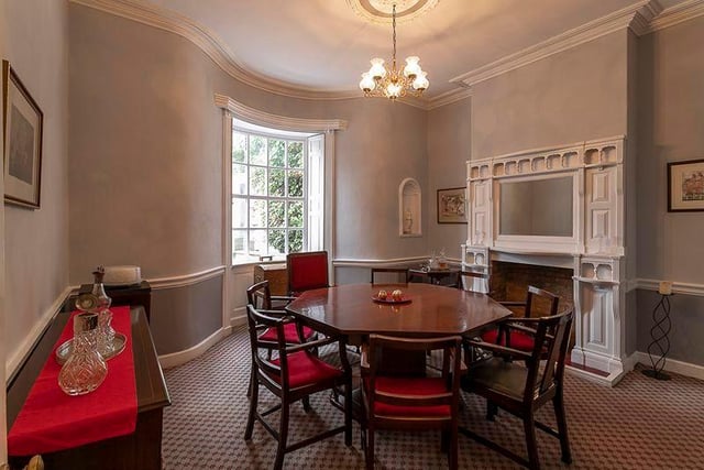 The dining room is ideal for small dinner parties.