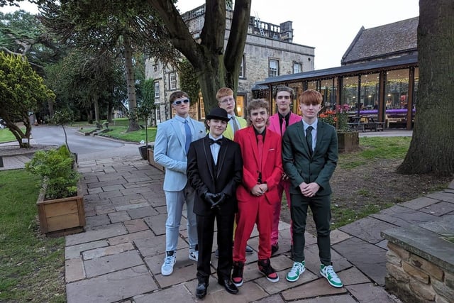 Anne Marie Mills shared this stylish snap of the self-styled 'Power Rangers' ahead of their prom at Birley Academy. Look at those colours!