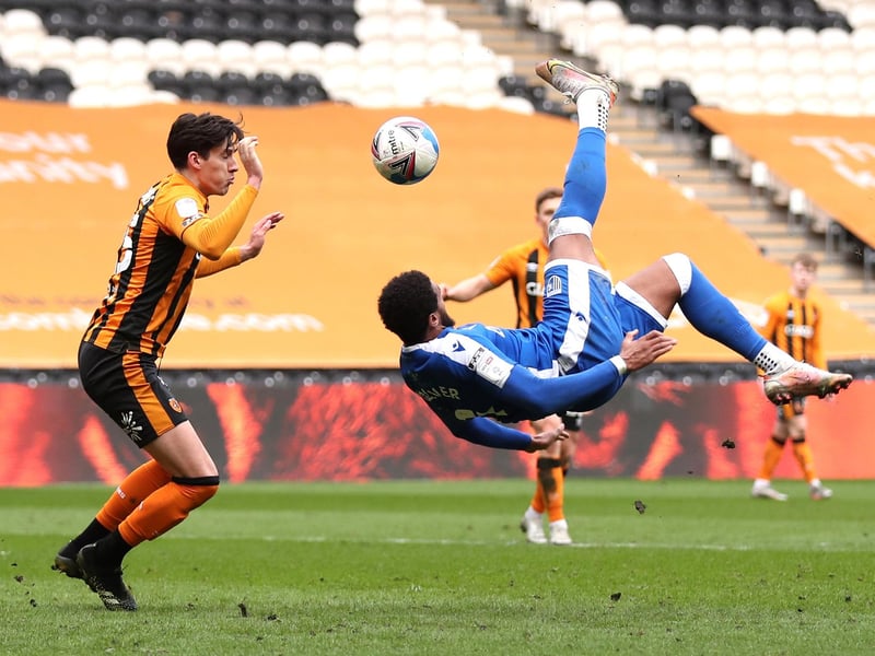 The Gillingham striker has a WhoScored rating of 7.40. (Photo by George Wood/Getty Images)