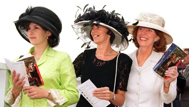 Joanne Allott, Elaine Fearnside and Sue Davies watching the races in 1997.