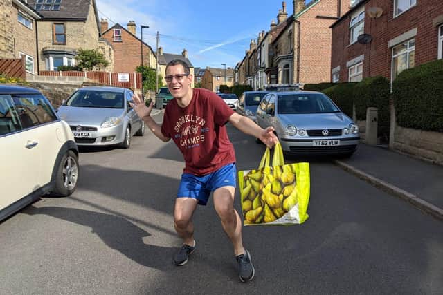 The charity head will wear 21 items of clothing as he walks a half marathon around the city.