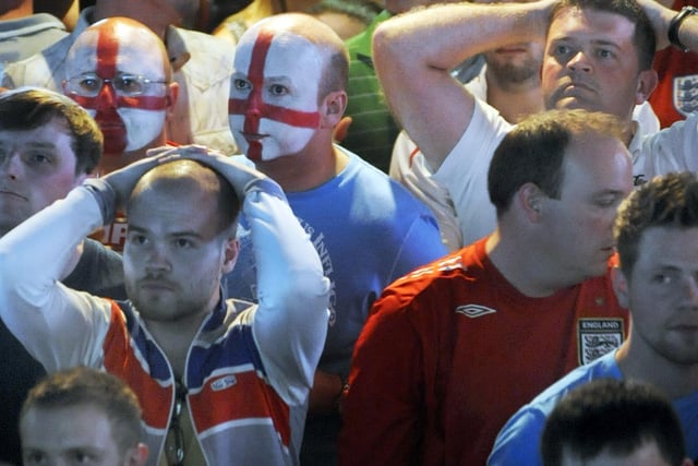 In 2010 England fans watch in Wlakabout as the  lions got knocked out of the Cup in South Africa