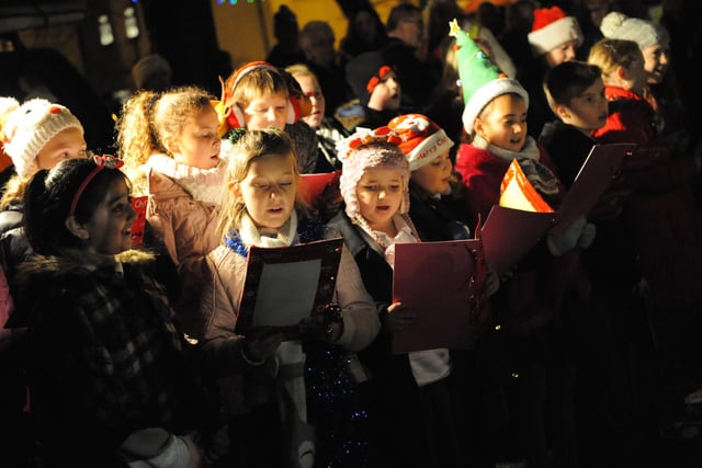 Community spirit came to Ryhope Village at the switch-on of the Christmas lights in 2015. The St Patrick's RC Primary School choir was pictured singing carols.