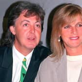 Former Beatle Paul McCartney and his wife, Linda, in April 1991