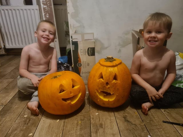 Leah Harrison shared this photo of pumpkin carving fun.