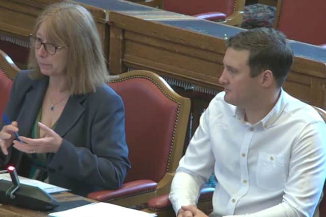 Solicitor Michelle Hazlewood, representing licensee Chris Harris at a Sheffield City Council licensing sub-committee meeting that agreed to grant Mr Harris a new drinks licence for the Wig and Pen on Campo Lane. Picture: Sheffield Council webcast