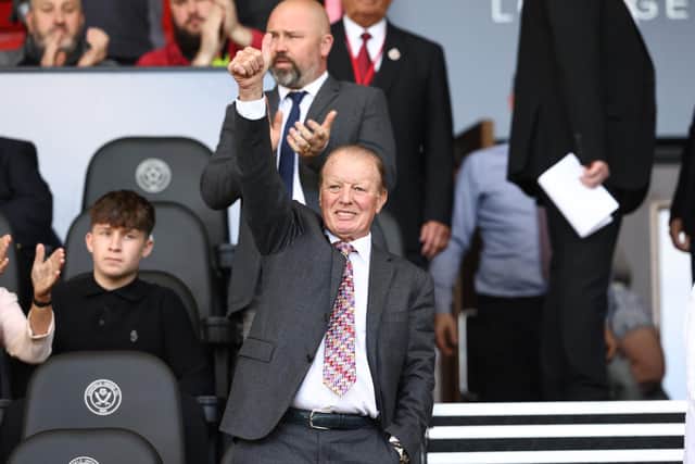 Former Sheffield United manager Dave Bassett in the directors' box during the Blades' play-off clash with Nottingham Forest: Darren Staples / Sportimage
