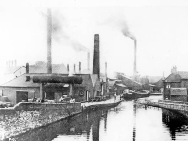 Tinsley Rolling Mills on the South Yorkshire Navigation Canal at Wharf Road in Sheffield