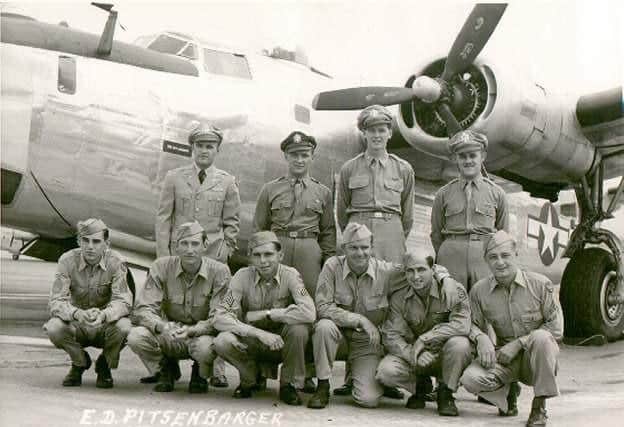 The photo of the plane believed to be Sack Time, with some of its crew who were killed. Cpl Watson is not in the line up because he wasn’t an official member of the crew, he thumbed a lift from one of his friends before the plane went down on Twizle Head Moss.
