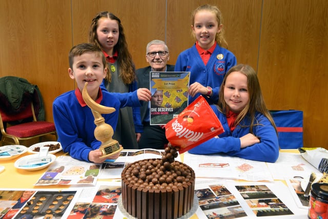 The Annual Fairtrade Fortnight chocolate competition in Hartlepool with the 2019 winners Throston Primary School. Can you spot someone you know?