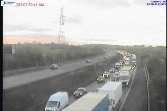 The M1 near South Yorkshire has been closed this morning after a crash earlier today at j39