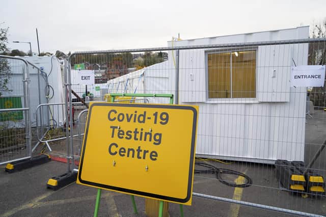 A Covid 19 testing centre. Picture Scott Merrylees