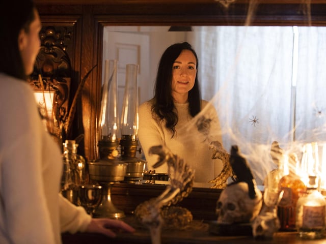 "I’ve always loved Halloween -since I was a wee kid," Corinna says as she is in the middle of making more decorations, “Being a very small child and being in Disneyland and seeing things like the Haunted house- those sort of things just stuck with me and I always wanted to try and recreate a little bit of that magic and Halloween is just such a great time of year-it’s a bit of fun.”