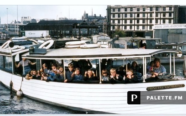Youngsters from the Beighton Play Scheme aboard Princess Katharine leaving the Sheffield Canal Basin for a trip down the South Yorkshire Navigation Canal -.13 August 1979