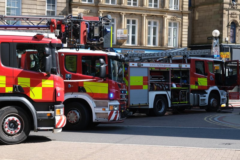 Six fire engines were at the scene.