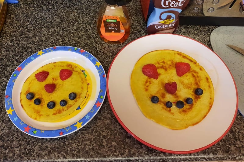 Claire Wilson shared these smiley face pancakes.