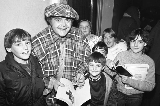 He played much-loved binman Eddie Yeats in the soap but here is Geoffrey Hughes visiting Sunderland in 1983 when he was starring in panto. Did you go and see him?