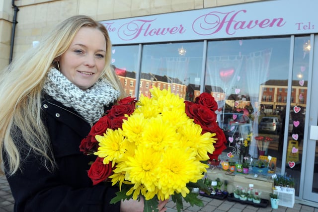 Claire Boyle was pictured opening a new flower shop called The Flower Haven in 2015.