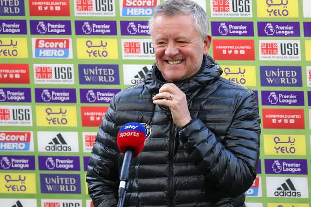 Chris Wilder is speaking to the media ahead of Sheffield United's match against Plymouth Argyle in the FA Cup tomorrow. Picture credit should read: Simon Bellis/Sportimage
