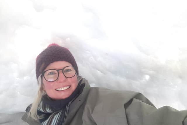 Sally Puddifoot, the Sheffield General Cemetery’s Landscape Manager slept in an igloo to raise money