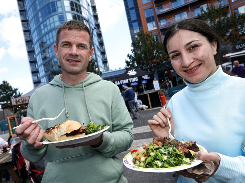 Serghei Munteanu and Svetlana Boaghe. British Street Food Awards, Gunwharf Quays. Picture: Chris Moorhouse (jpns 280821-04)