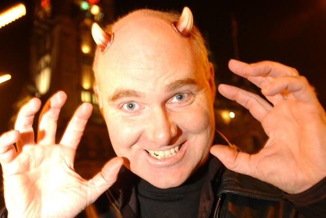 Erik Mooy dons devil horns at Fright Night, Sheffield City Centre