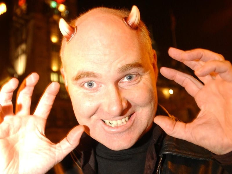 Erik Mooy dons devil horns at Fright Night, Sheffield City Centre