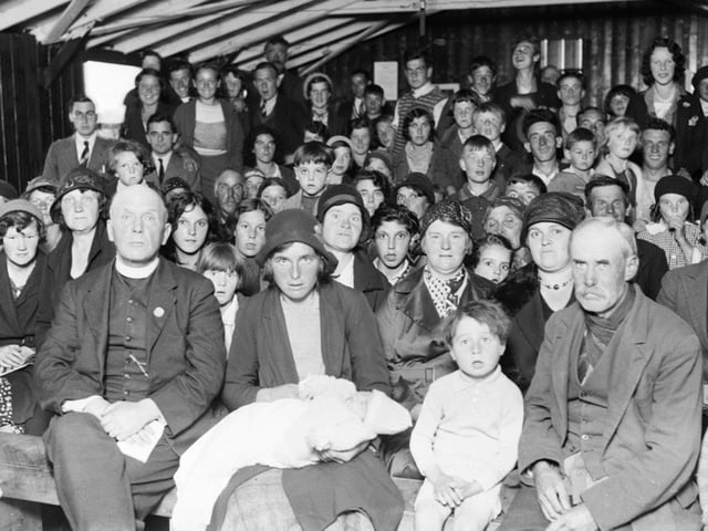 Church minister and congregation, perhaps a christening at Blacklaw, Rattray, July 1933. Perth Museum and Art Gallery, D Wilson Laing Collection. Copyright Perth & Kinross Council