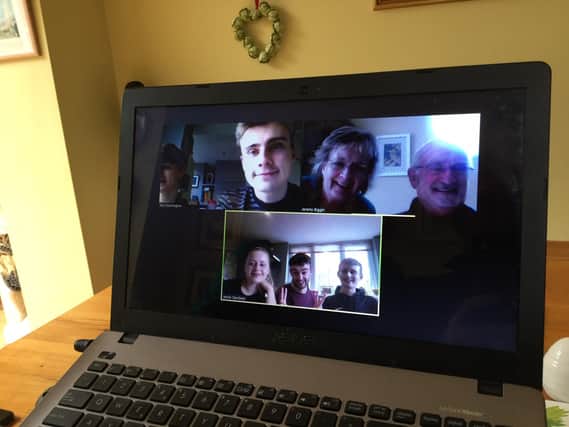 The family has been hosting their meetings over Zoom
