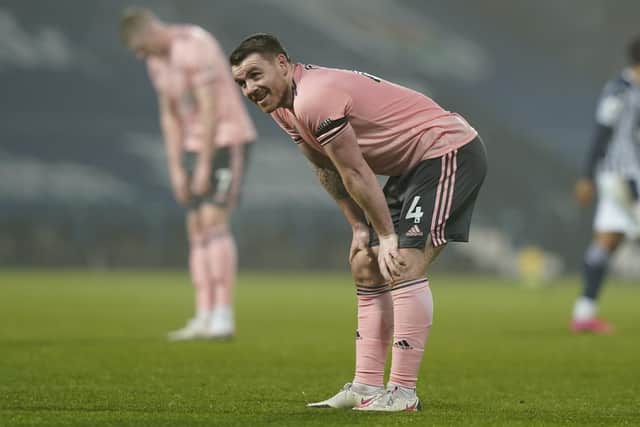 Frustration for John Fleck of Sheffield United following the final whistle: Andrew Yates/Sportimage