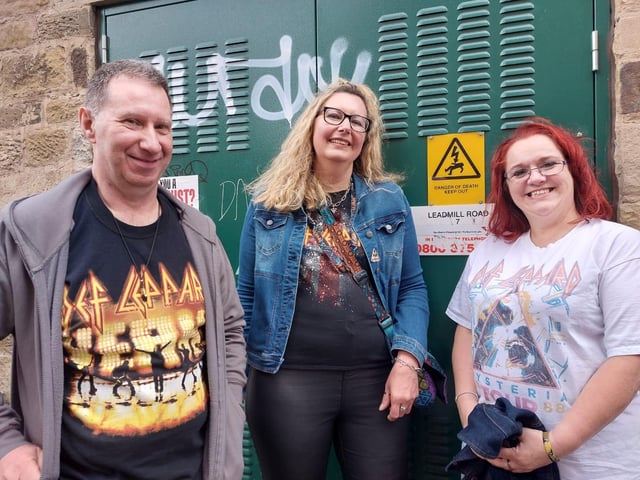 Fans queue for the Def Leppard gig at the Leadmill. Picture: Alastair Ulke