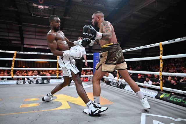 Shakiel Thompson, evasive Pic courtesy of GBM Sports Conor McMain