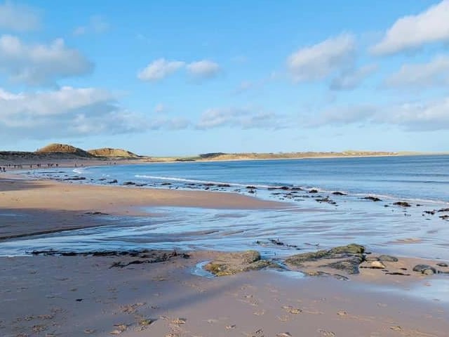 Blowing away the cobwebs at Embleton Bay on January 2.