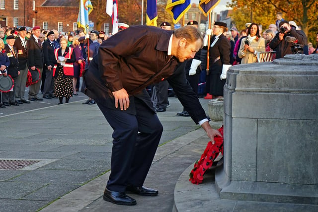 Toby Perkins MP took part in the ceremony, also laying a wreath at the memorial.
