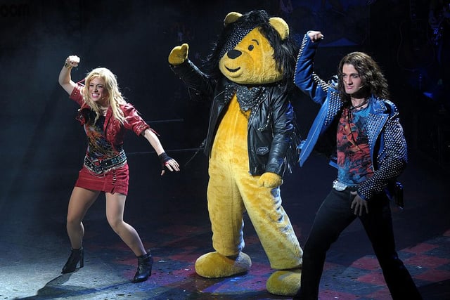 The bear donned a whole new look when he attended The Rock of Ages fundraising performance in aid of Children in Need, at the Shaftesbury Theatre in 2011 in London (Photo: Ben Pruchnie/Getty Images)