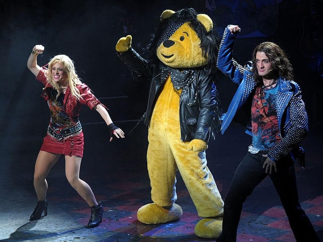 The bear donned a whole new look when he attended The Rock of Ages fundraising performance in aid of Children in Need, at the Shaftesbury Theatre in 2011 in London (Photo: Ben Pruchnie/Getty Images)