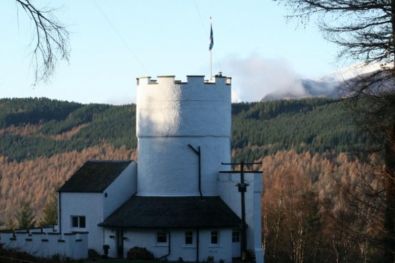 The tower was formerly used as a lookout for nearby Taymouth Castle.