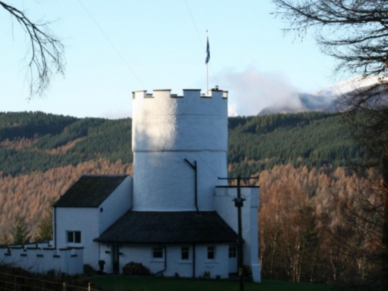 The tower was formerly used as a lookout for nearby Taymouth Castle.