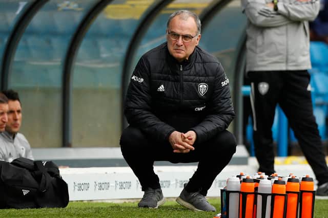 Leeds United manager Marcelo Bielsa. (Photo by LYNNE CAMERON/POOL/AFP via Getty Images)