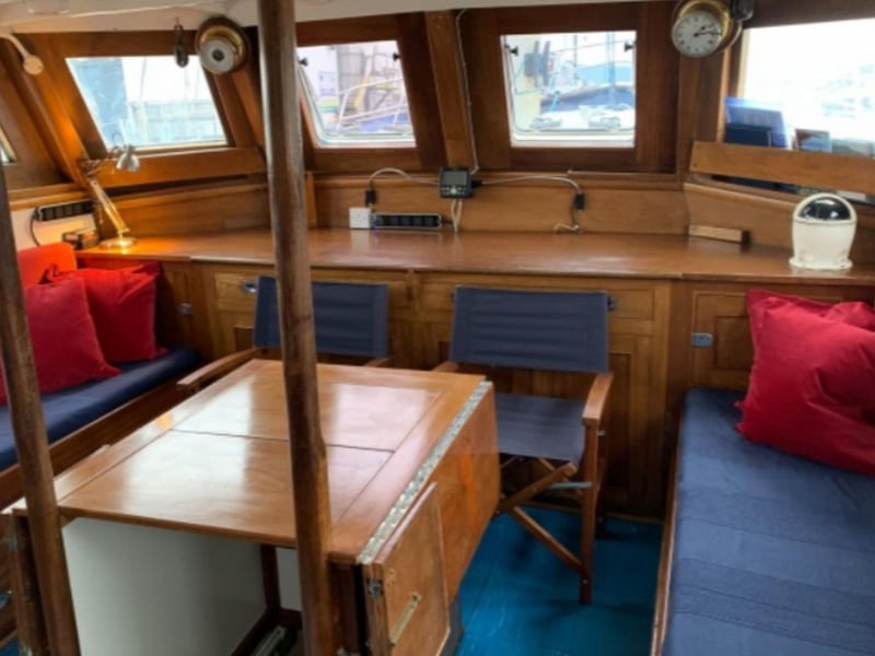 The interior of the ship is cozy and quirky, retaining plenty of original features.